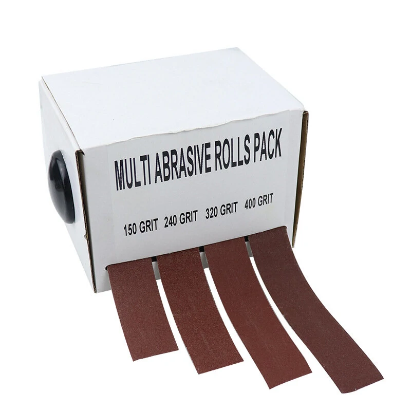 4pcs Drawable Sandpaper Roll with Dispenser | Abrasive Emery Cloth for Polishing