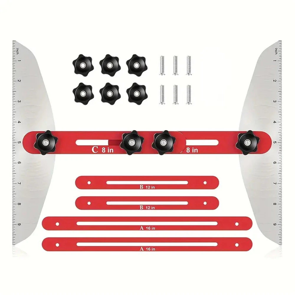 Stair Tread Gauge Template Tool - Aluminum Alloy Jig for Stairs & Drywall