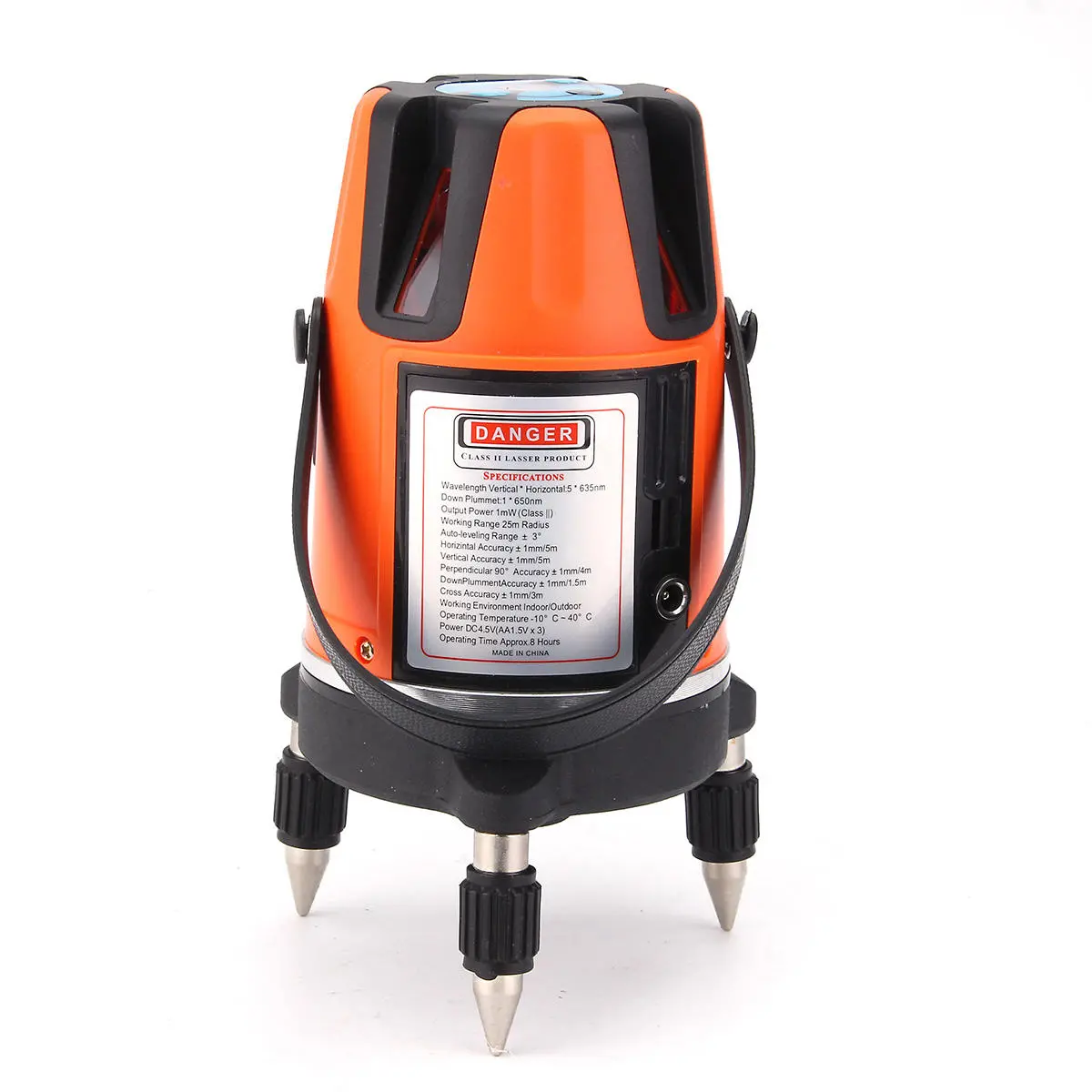 Orange Self Leveling Laser Level - 5 Lines 6 Points | 4V1H Automatic Alignment