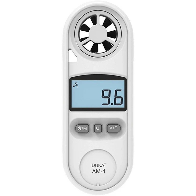 DUKA AM-1 Digital Anemometer | Wind Speed Meter 0.3-30m/s | -10 to 45°C Temp Tester