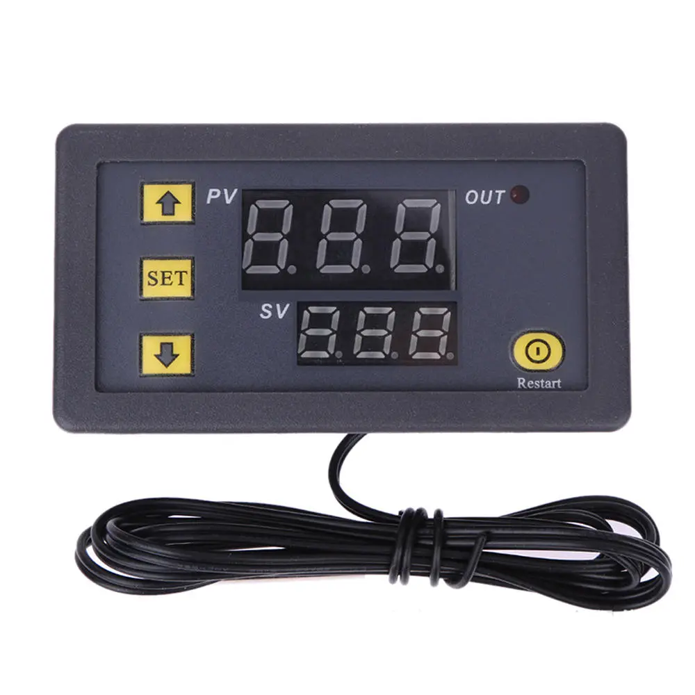 W3230 Digital Thermostat - AC 110V-220V / DC 12V Heating Cooling Controller with LED Display
