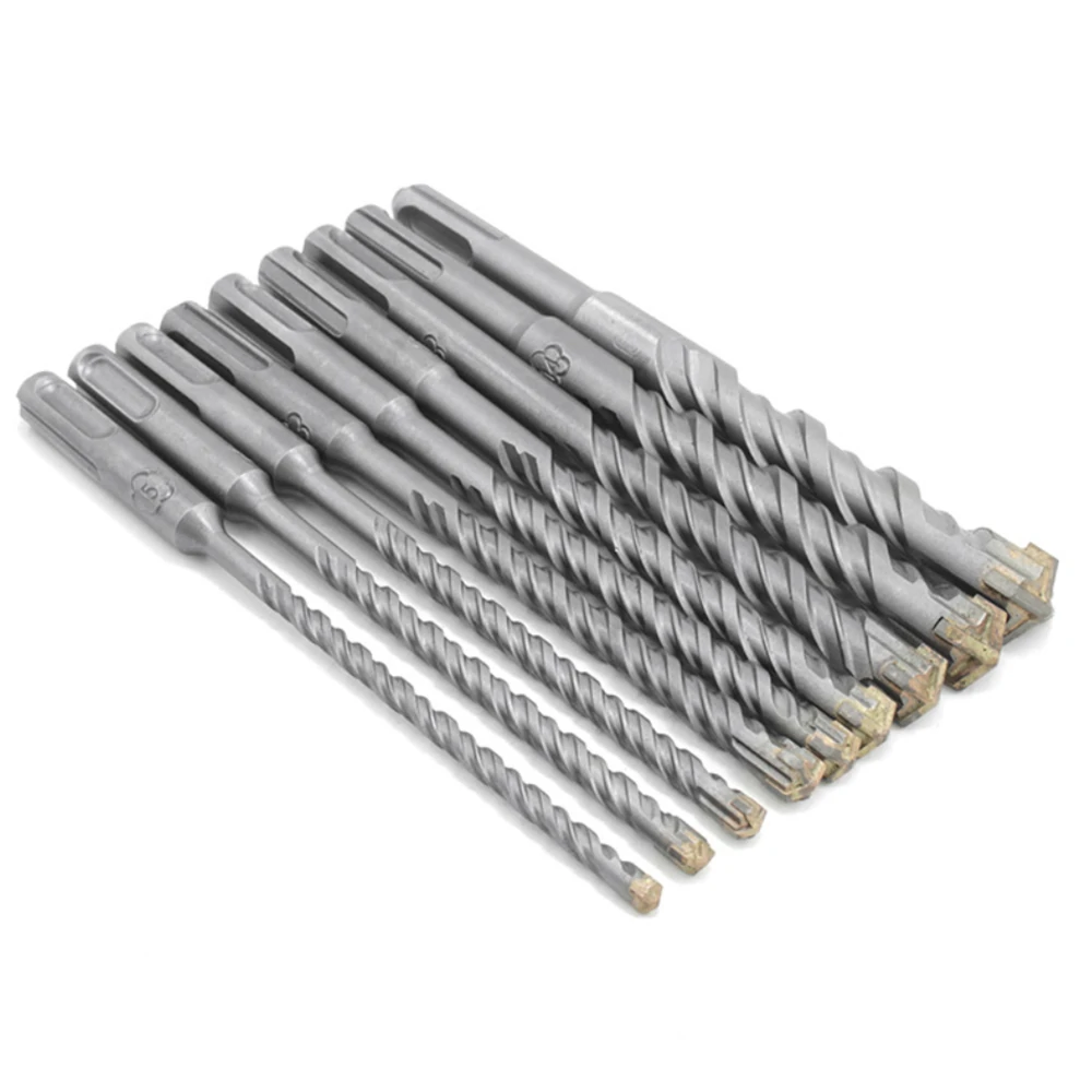 9pcs 5-16mm Carbide Masonry Drill Bits | Round Shank for Concrete & Wall