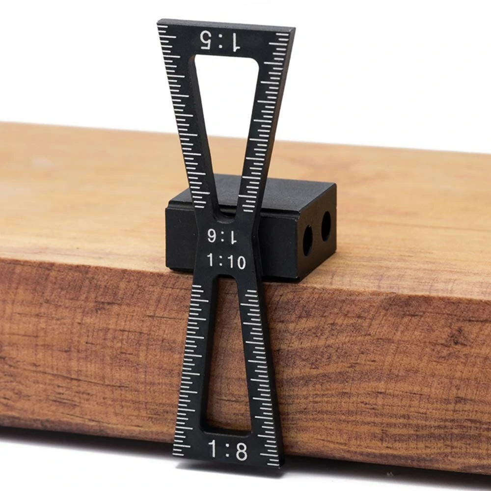 Woodworking Dovetail Marker - Aluminum Alloy Template & Marking Ruler Gauge