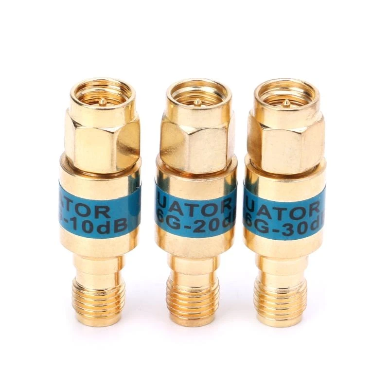 3Pcs 10DB 2W 0-6GHz SMA RF Coaxial Attenuator | SMA Male to Female