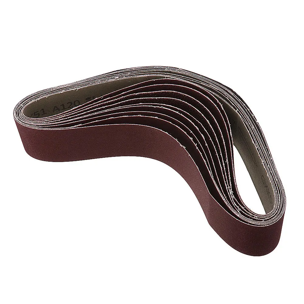 Drillpro 40mm x 680mm Sanding Belt 10pcs - 60/120/150/240 Grit for Grinder