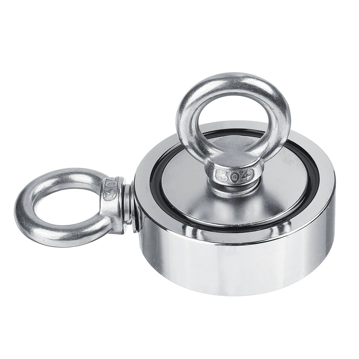 Double Side 400KG Fishing Magnet - Strong Recovery Salvage Tool with 10/20M Rope & Gloves