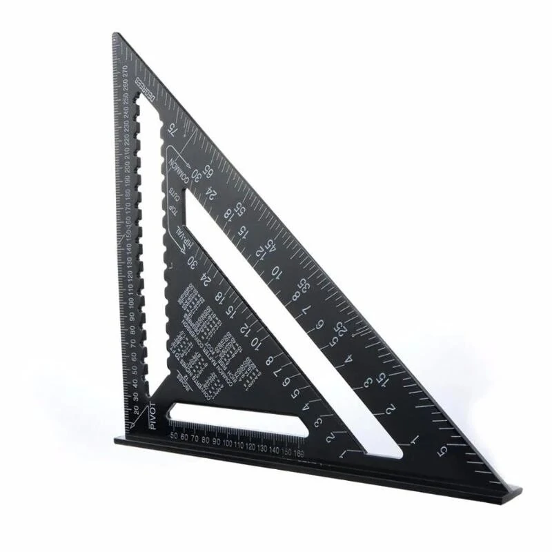 Johnson Level & Tool 7/12 Aluminum Angle Ruler - Metric Protractor & Woodworking Speed Square