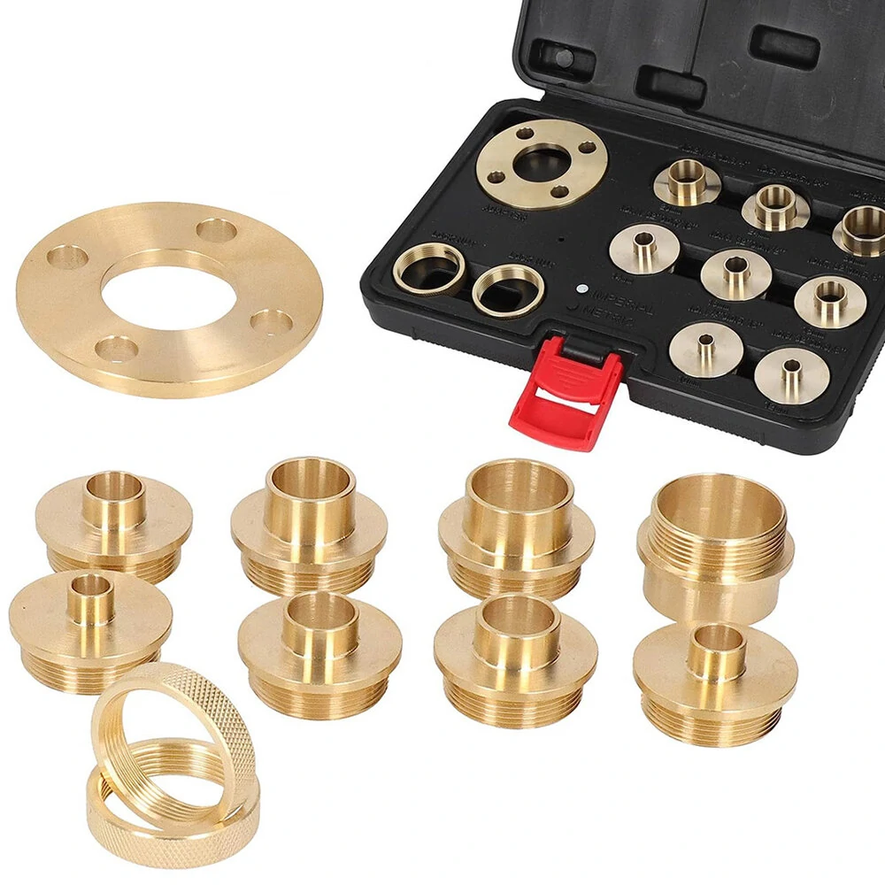 Porter Cable Router Template Bushing Guide Set - 11 PCS Brass - Precise & Durable