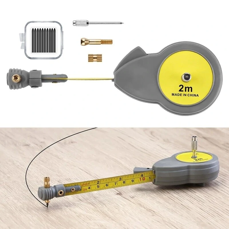 Rotape 2m Tape Measure Compass | 6.56ft Beam Compass with 10 Pencil Leads