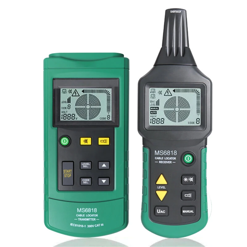 MS6818 Cable Tester & Tracker | 12-400V AC/DC Voltage Meter | Underground Wall Wire & Telephone Line Tracking