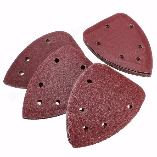 40pcs Triangle Sandpaper Sheets - 60/80/120/240 Grit - 140x100mm Sander Pads