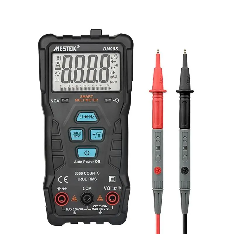 MESTEK DM90S True RMS Multimeter - Auto-Ranging & Anti-Burn | NCV Digital