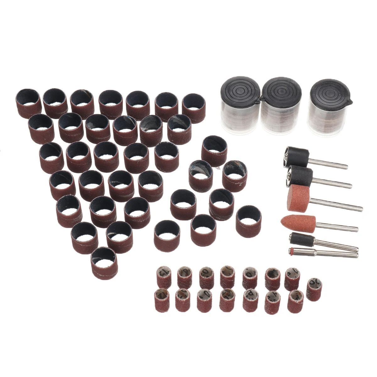 Drillpro 206pcs Sanding Bands & Drum Set - For Dremel Rotary Tool with Mandrels