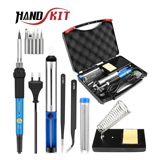Handskit 60W/90W Adjustable Temperature Soldering Iron Kit - 110V/220V for Welding & Repair