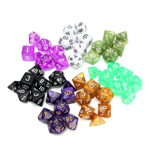 MTG RPG Dice Set - 126 Polyhedral Dice in 18 Colors with Pouch Bags