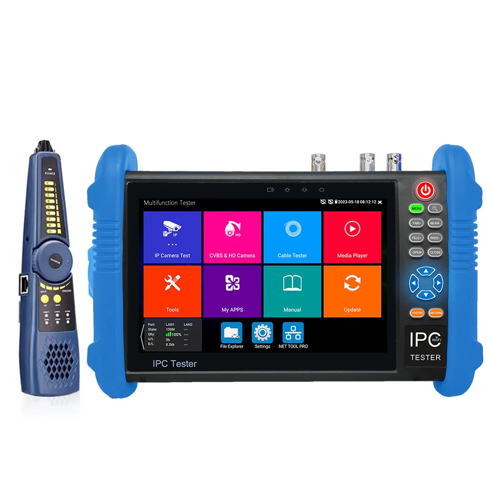 IPC9800CMADHSPro CCTV Tester - 7 Inch All-in-one 8K H.265 8MP Camera Tester | PoE Wi-Fi Analyzer