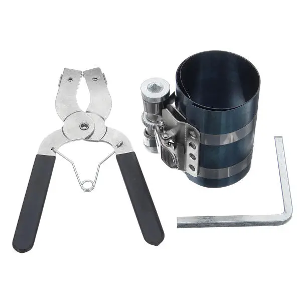 Piston Ring Compressor Pliers | Engine Tool with Ratchet & Remover