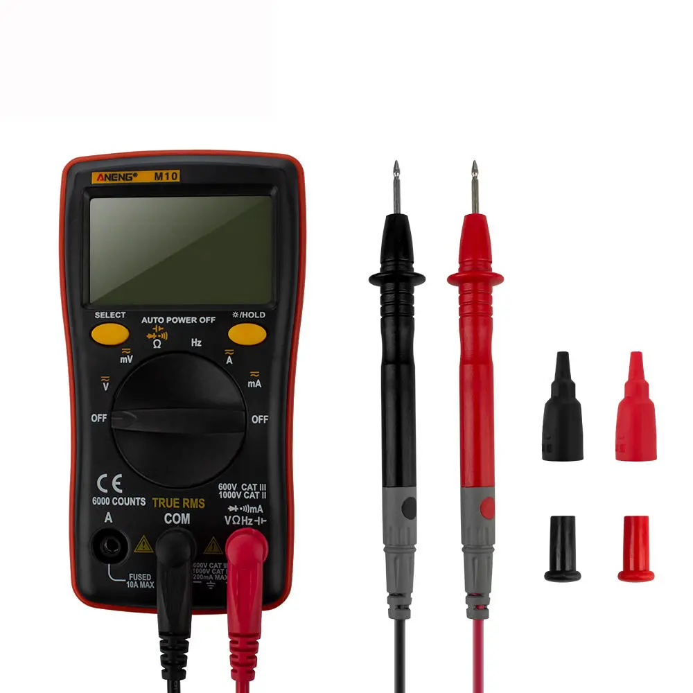 ANENG M10 Digital Multimeter - 6000 Counts AC/DC Voltmeter Ammeter Ohm Tester