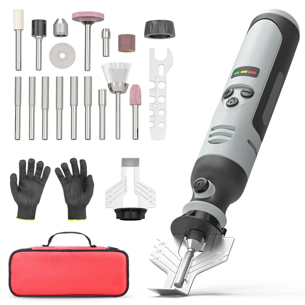 Cordless Chainsaw Sharpener - Electric Handheld Sharpening Kit | High Speed