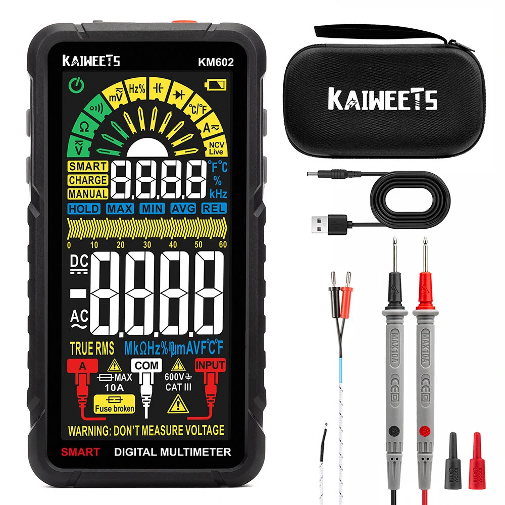 KAIWEETS KM602 Smart Multimeter - True RMS 6000 Counts AC/DC Digital Tester