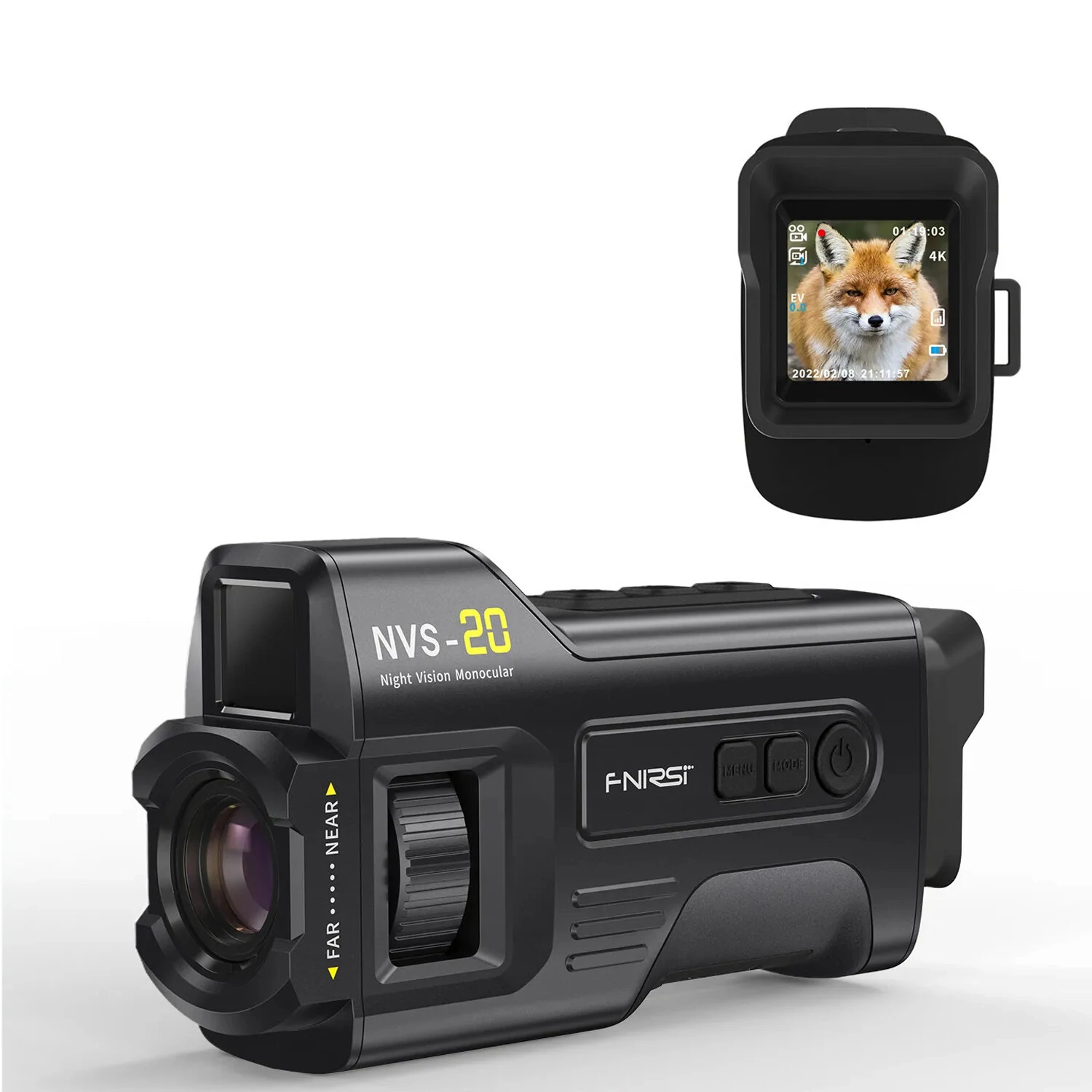 FNIRSI NVS-20 4K Night Vision Monocular | 6x Zoom 300m Range | Day & Night Dual Use
