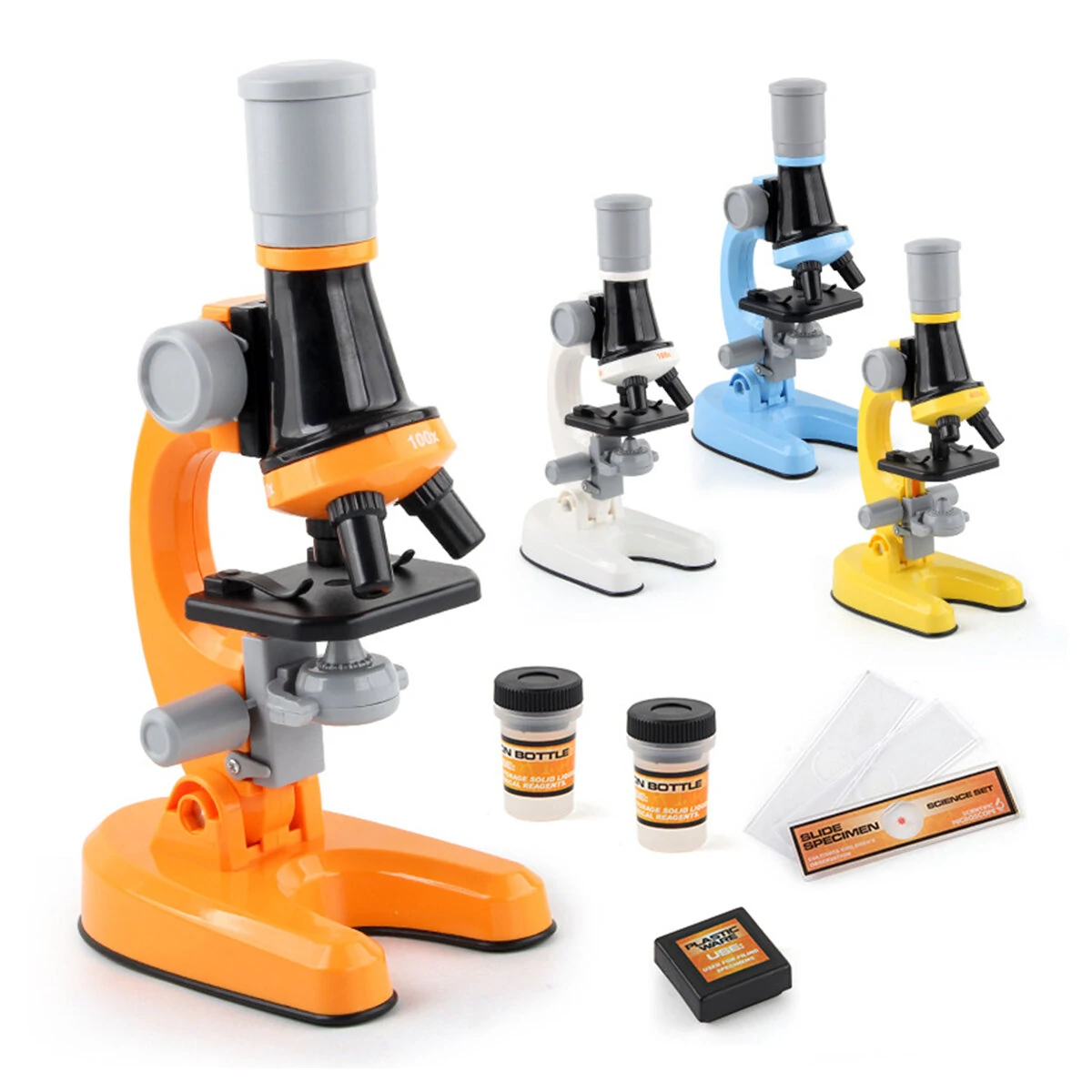 AmScope 100X-400X-1200X Kids Microscope | Biological Science Toy for Elementary School