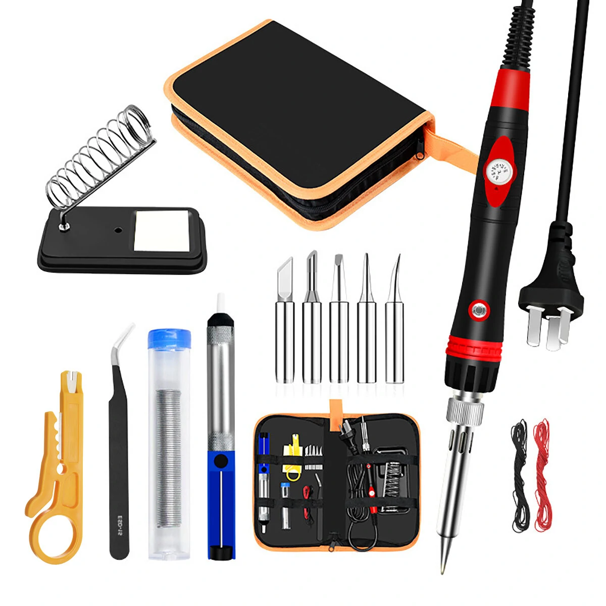 15 in 1 Soldering Iron Kit - 60W 110V/220V Adjustable Temperature Welding Tool
