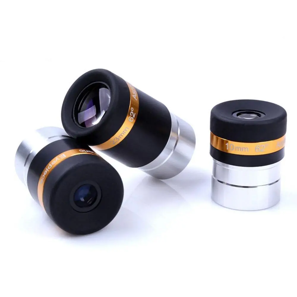 3Pcs Aspheric Telescope Eyepiece Set - 4/10/23mm 62° Wide Angle - 1.25 Inch