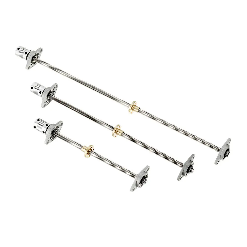 Machifit T8 Lead Screw 200/300/400mm | with Coupling & Bearing Mount Set