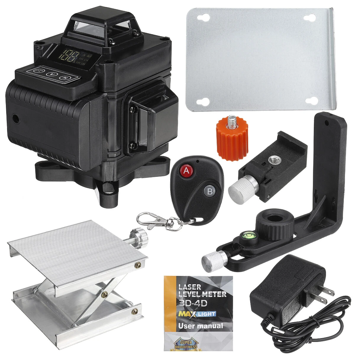 110-220V 4D 16-Line Green Laser Level with Remote Control | Waterproof
