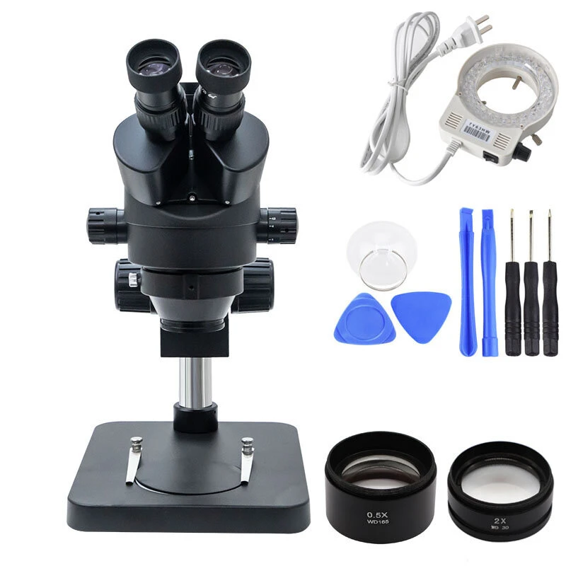 Simul Focal Trinocular Stereo Microscope | 3.5-90X Zoom for PCB Repair & Soldering