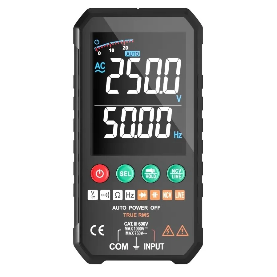 FUYI Professional 6000 Counts Digital Multimeter | 1000V AC DC Voltage, NCV, Capacitance