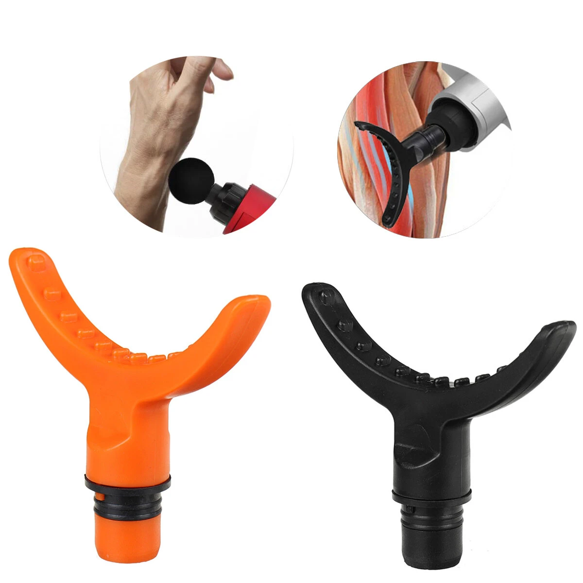 Caliber 19mm Universal Electric Massager Heads | Extended Tip Adapter Attachments
