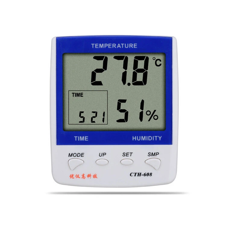 UYIGAO CTH-608 Digital Thermometer Hygrometer - Indoor Weather Station Clock