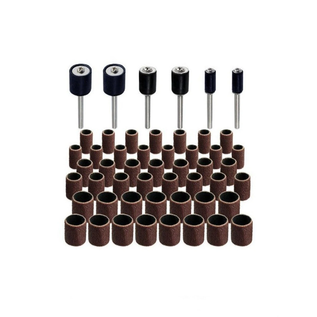 51Pcs Drum Sanding Kit for Drill - Abrasive Sandpaper Sleeves & Mandrels | Rotary Tool