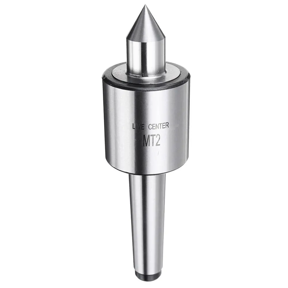 MT2 Live Center - 0.02 Inch Precision Steel Lathe Tool with Triple Bearing