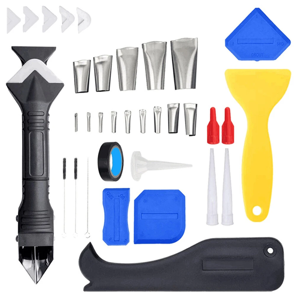 35Pcs Caulking Nozzle & Finisher Kit - Silicone Sealant Grout Tool Set