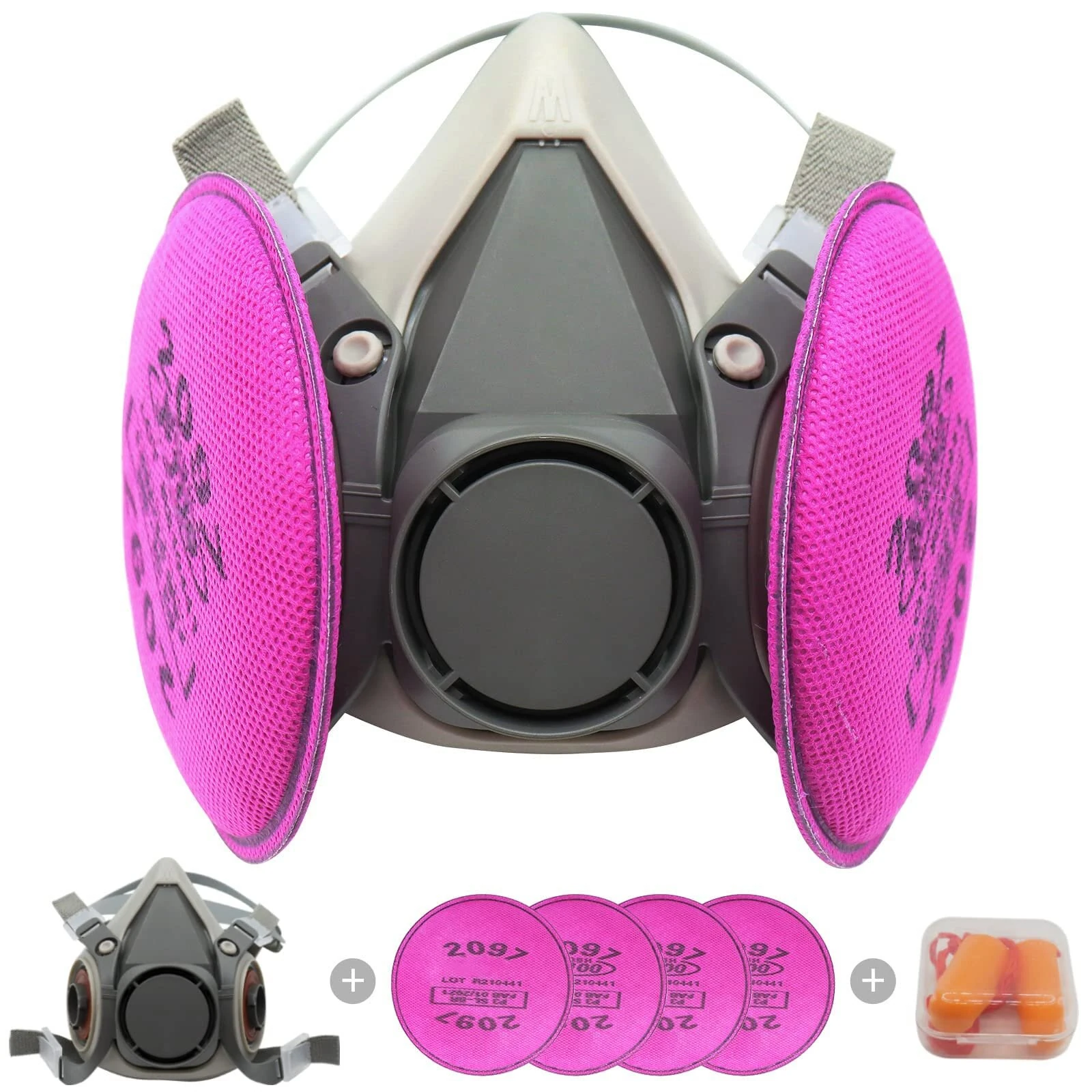 3M 2097 Respirator Mask - Silicone, Adjustable Fit for Dust, Fumes & Welding