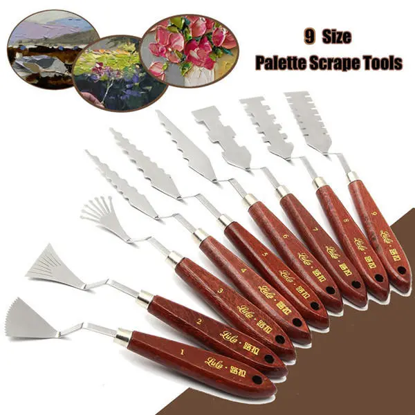 Stainless Steel Palette Scrapers - Artist Painting Tool & Shovel Spatula