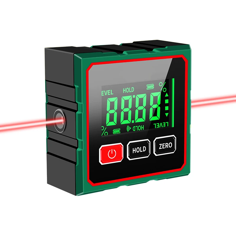 CZDang Digital Inclinometer | 4-Sided Magnetic Angle Finder with 1.8 Screen & Type-C Charging