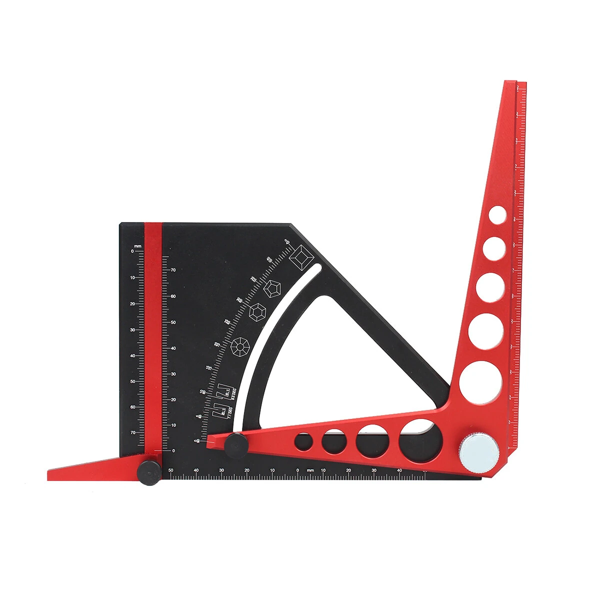 Aluminum Alloy Adjustable Set Square Scriber | Movable Angle Protractor Tool