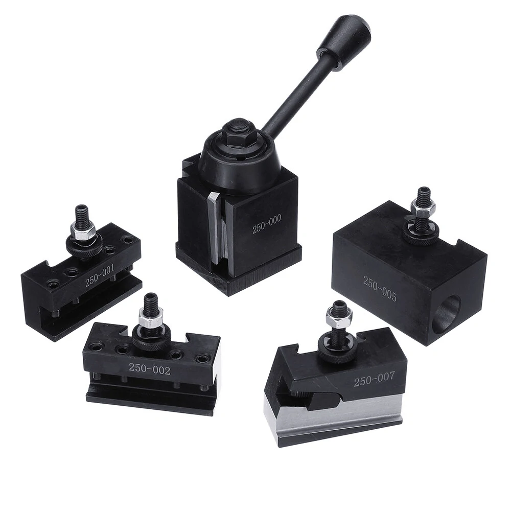 Machifit Quick Change Tool Post Kit - 250-000 Cuniform GIB Type with Tool Holders for Lathe