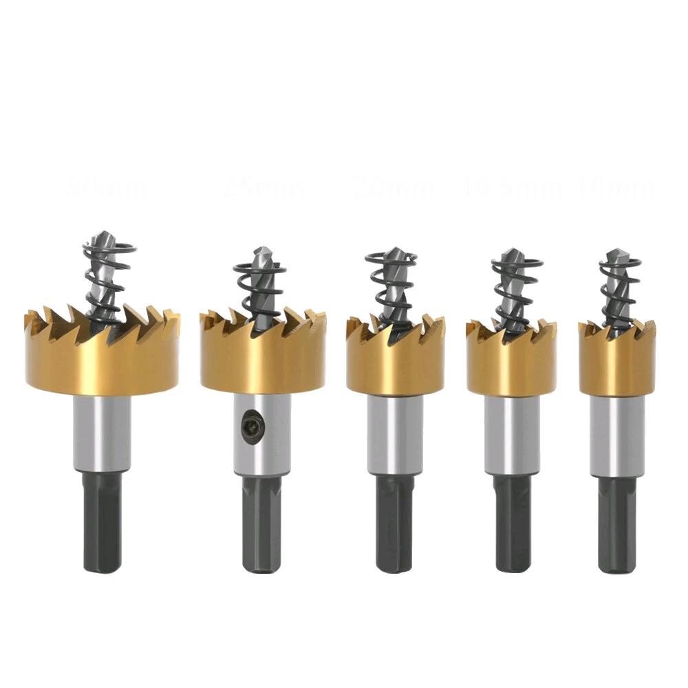 JGZUI HSS Hole Saw Set - Stainless Steel & Aluminum Alloy Cutter | Titanium-Plated