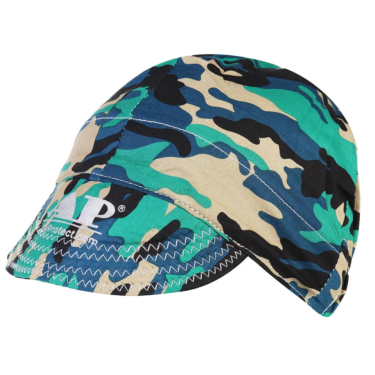 Elastic Welding Cap - Adjustable Cotton Army Camouflage - Summer Sweat Absorption