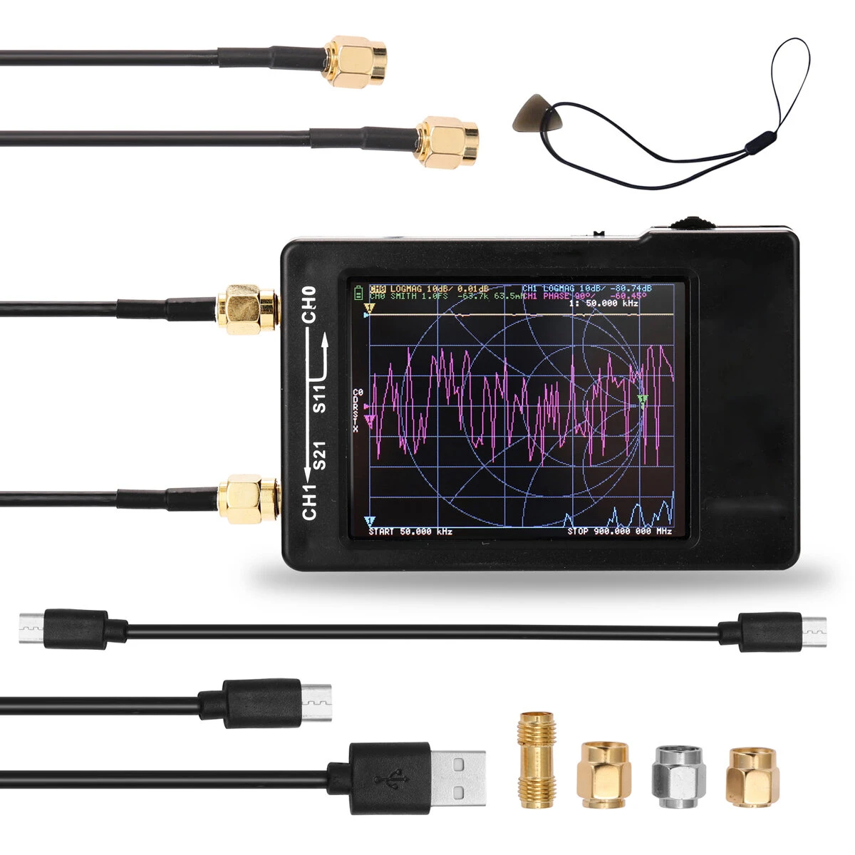 NanoVNA Vector Network Analyzer 50K-1.5GHz | HF VHF UHF Antenna Analyzer