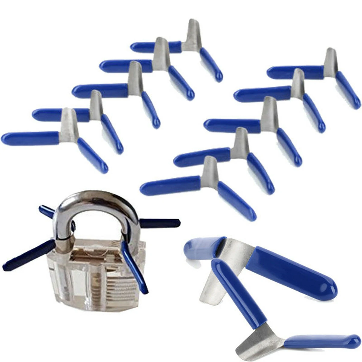 10Pcs Padlock Shim Picks Set | Lock Pick & Opener Tool Kit | Easy Access