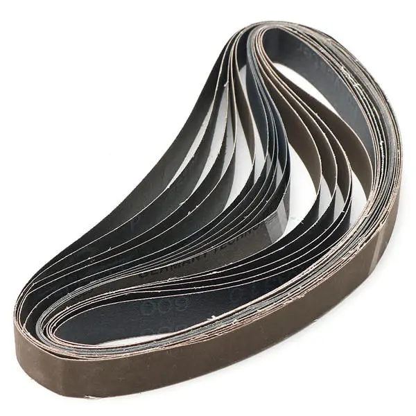 15pcs 25x762mm Sanding Belts - 600/800/1000 Grit Aluminum Oxide Abrasives