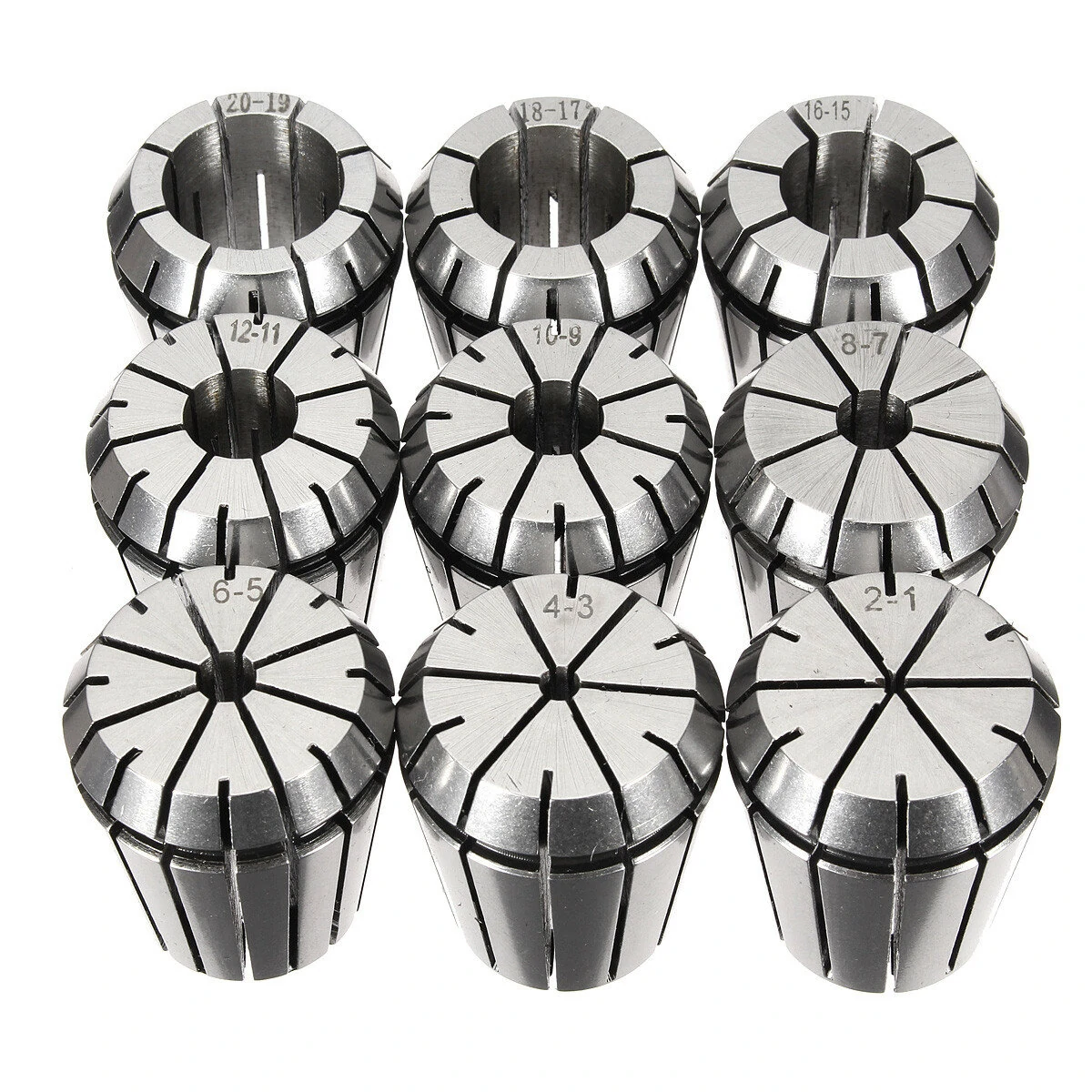 9pcs 2-20mm ER32 Precision Spring Collet CNC Milling Lathe Tool