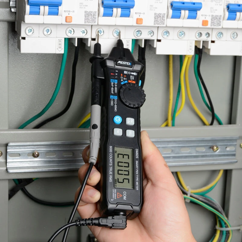 MESTEK DM92S Digital Multimeter | 6000 Counts, NCV Detection, AC/DC Voltage