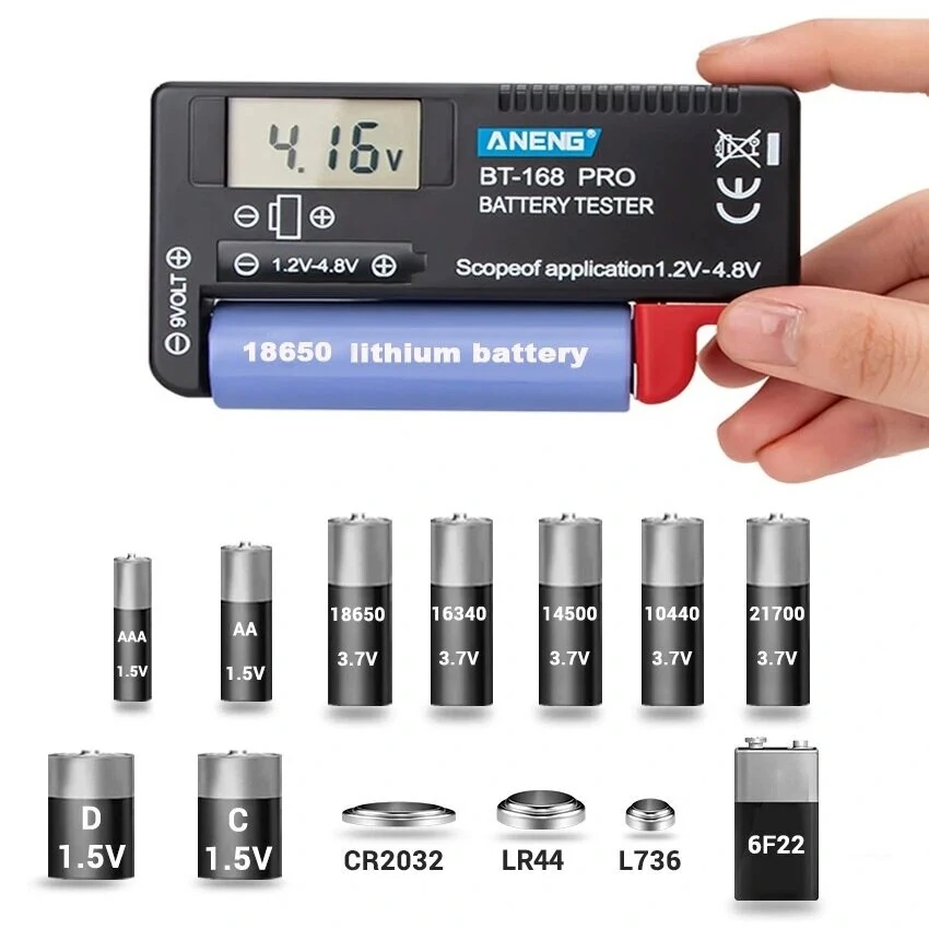 ANENG BT-168 PRO Battery Tester | 1.2-4.8V for 18650 16340 14500 10440 Lithium
